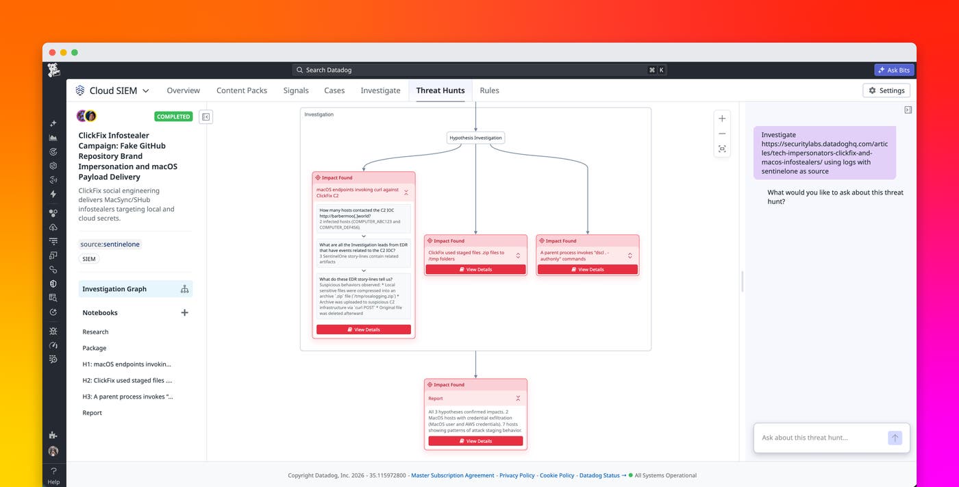 Automate threat hunting with Datadog Cloud SIEM Automate threat hunting with Datadog Cloud SIEM