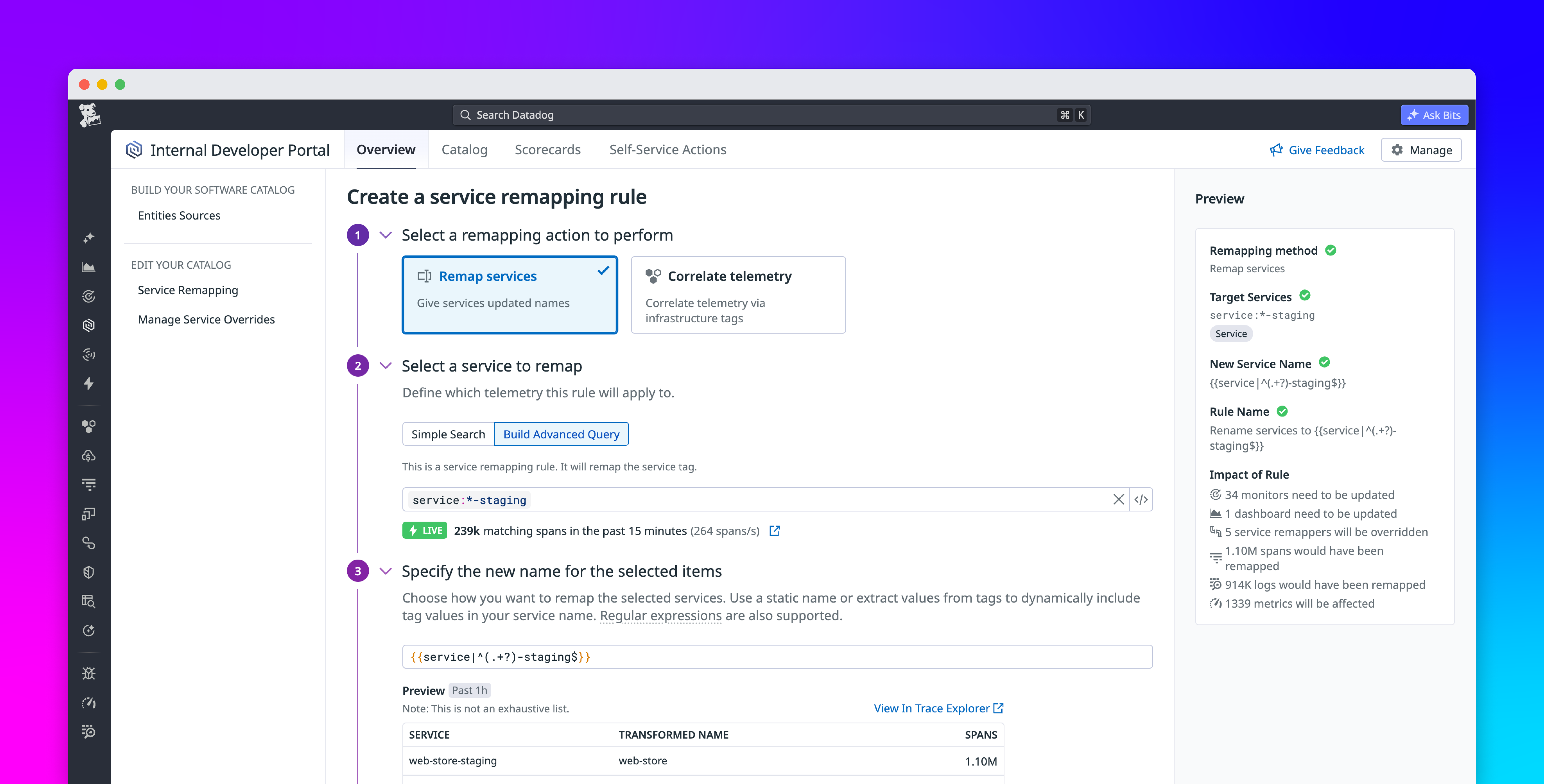 Comprehensively connect your service data with Service Remapping