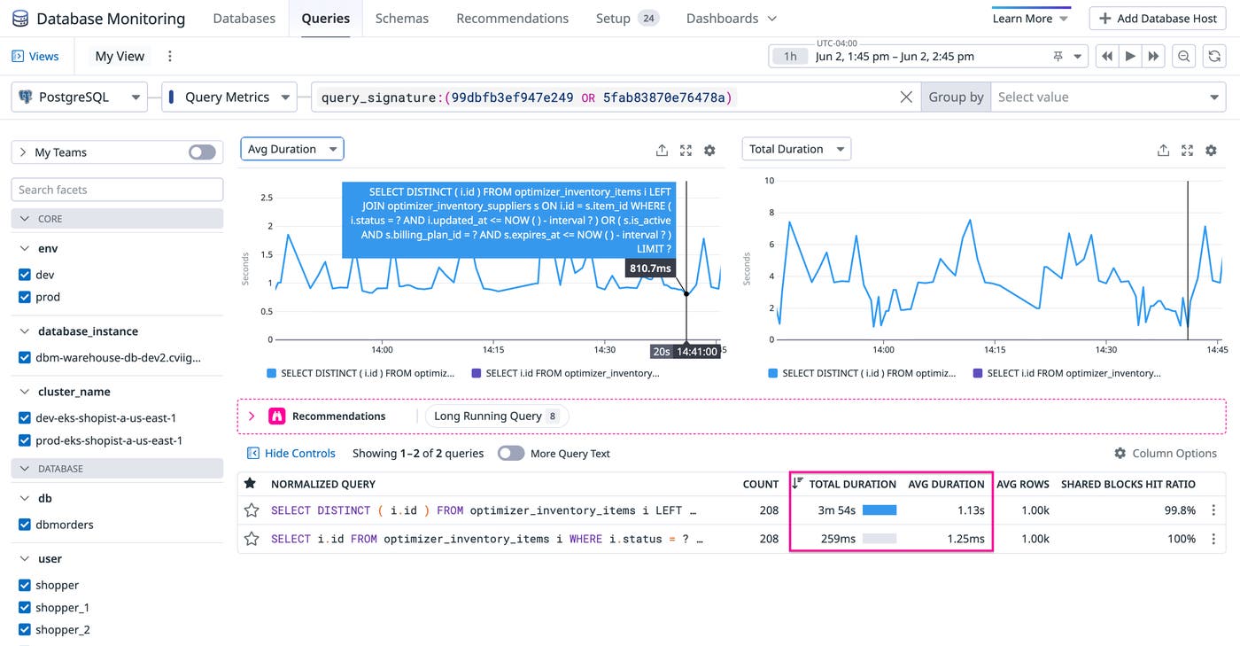 A view showing an original query and an optimized query suggested by Bits Database Optimizer. A view showing an original query and an optimized query suggested by Bits Database Optimizer.