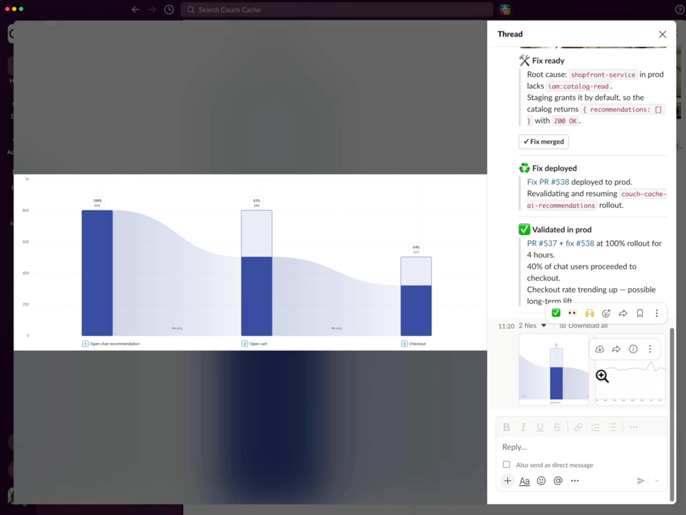 A validation of the original PR and its fix deployed to prod.