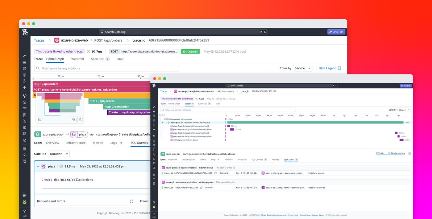 Trace Azure-managed services in .NET applications with Datadog Trace Azure-managed services in .NET applications with Datadog