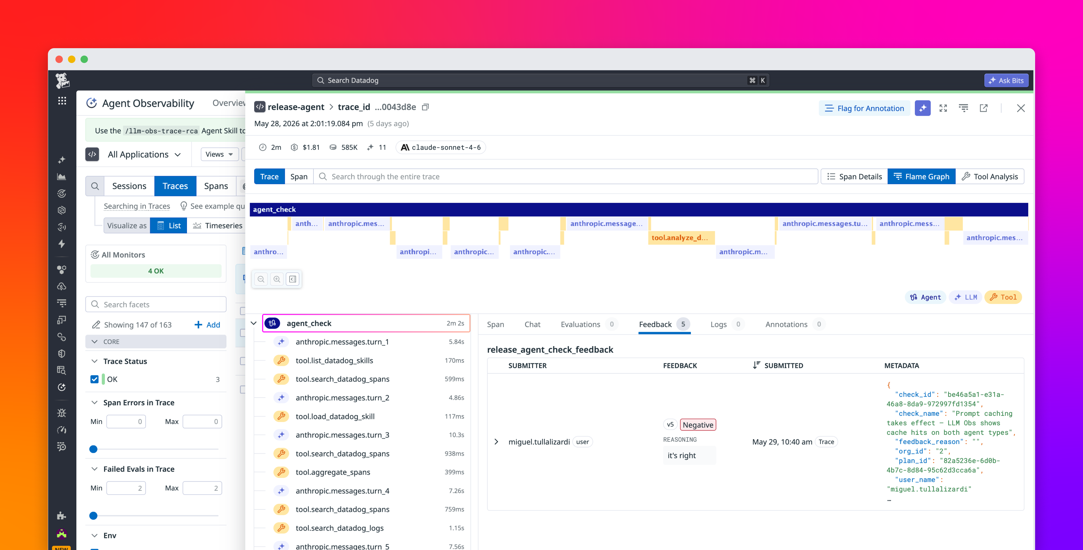 Improve AI agent quality with Bits Evals