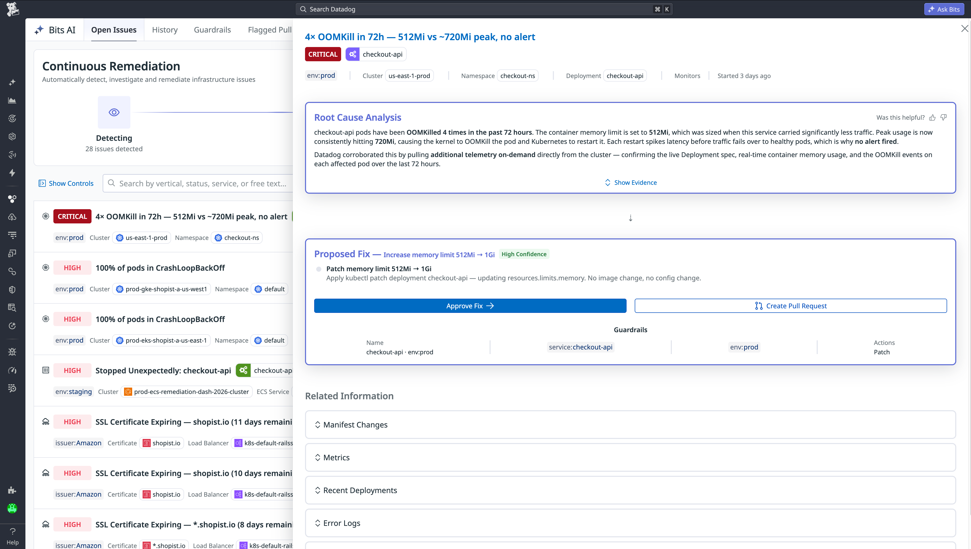 Bits Infrastructure Operations provides an RCA and proposed fix for a repeated OOMKill issue in Kubernetes.