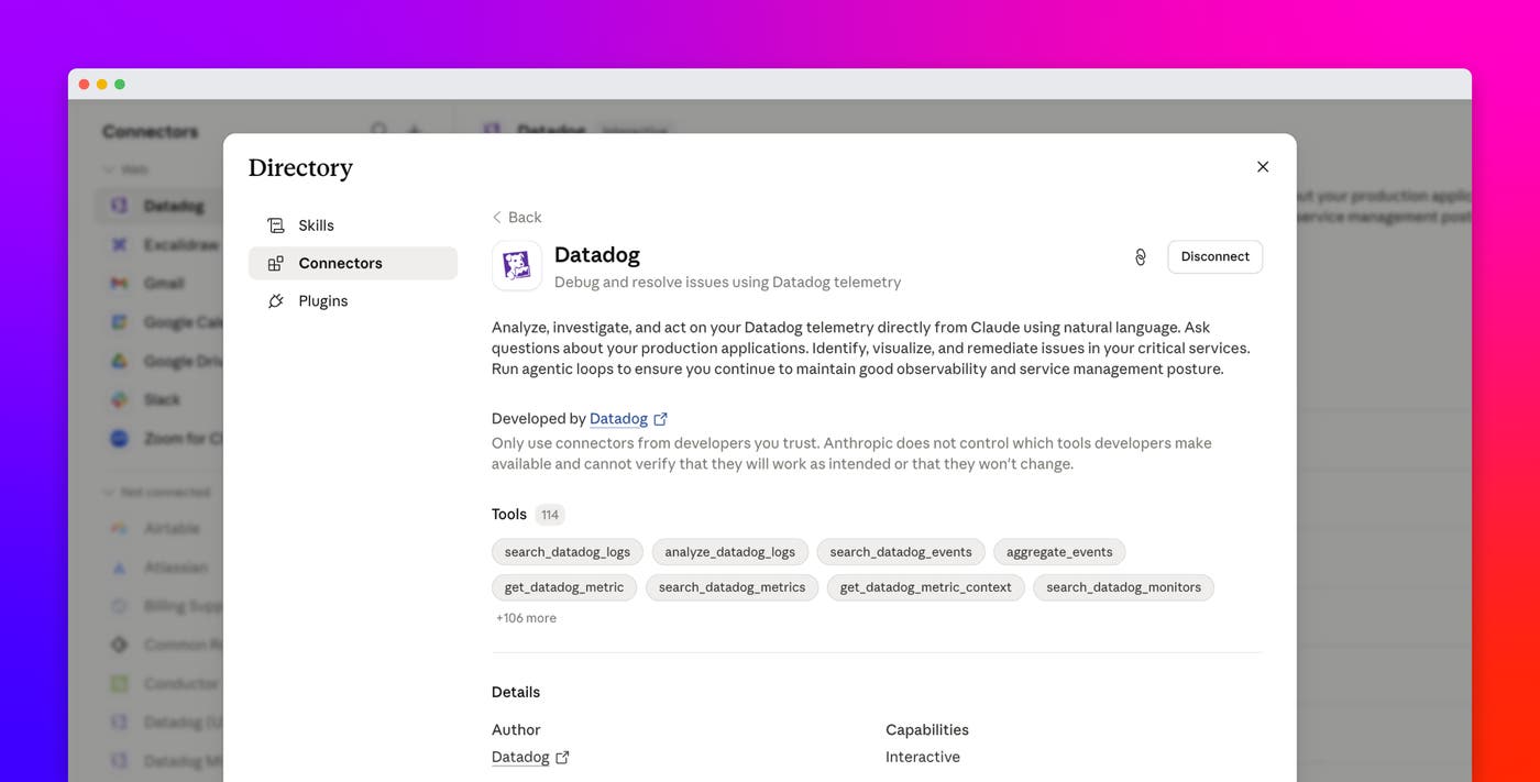 Bring live Datadog telemetry into your AI agents with native integrations Bring live Datadog telemetry into your AI agents with native integrations