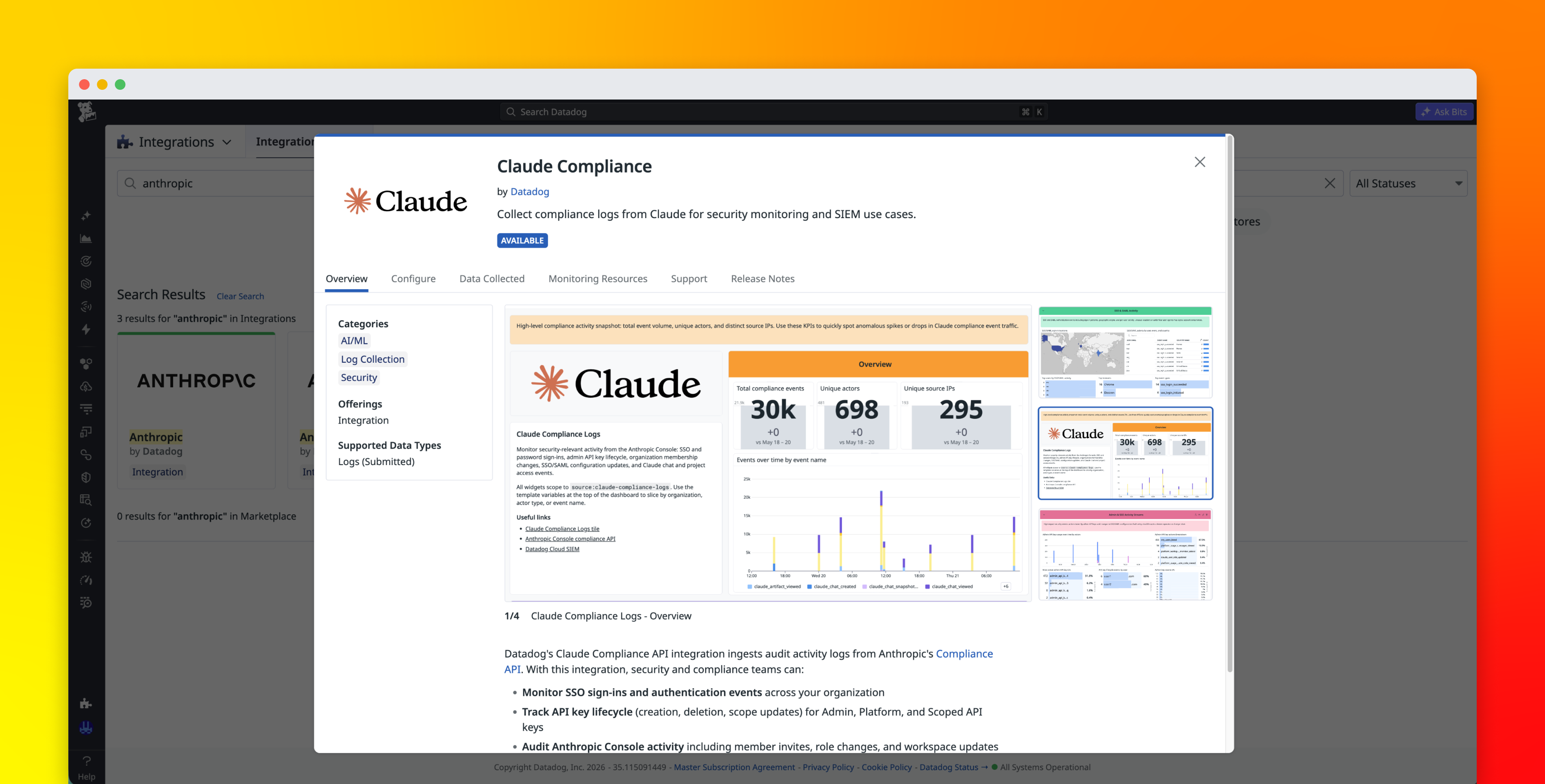 Monitor Claude Enterprise activity with Datadog Cloud SIEM
