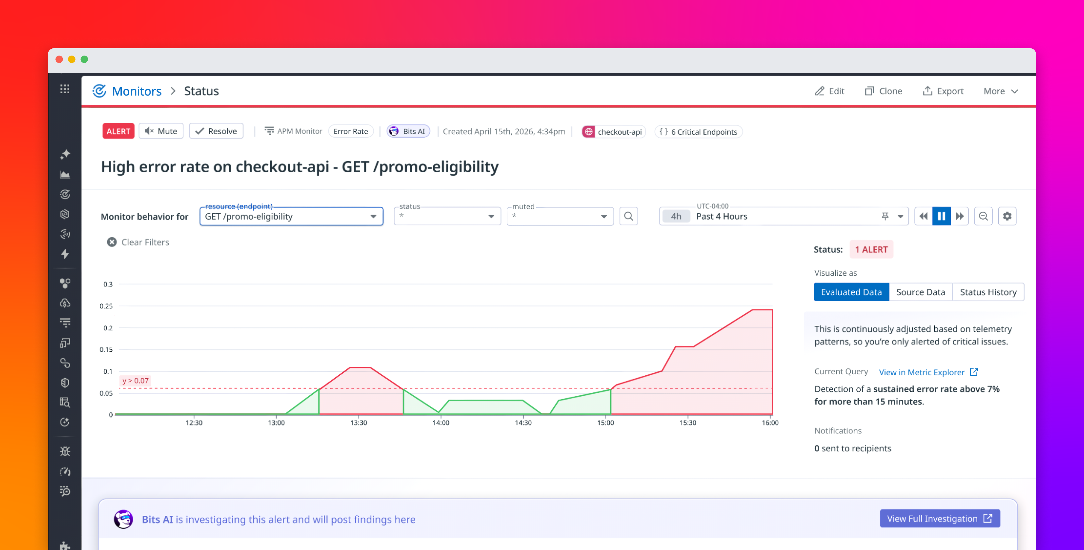 Autonomously monitor for impactful degradations with Bits Detection
