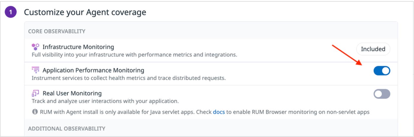 Turn on Single Step Instrumentation directly from the Datadog UI Turn on Single Step Instrumentation directly from the Datadog UI