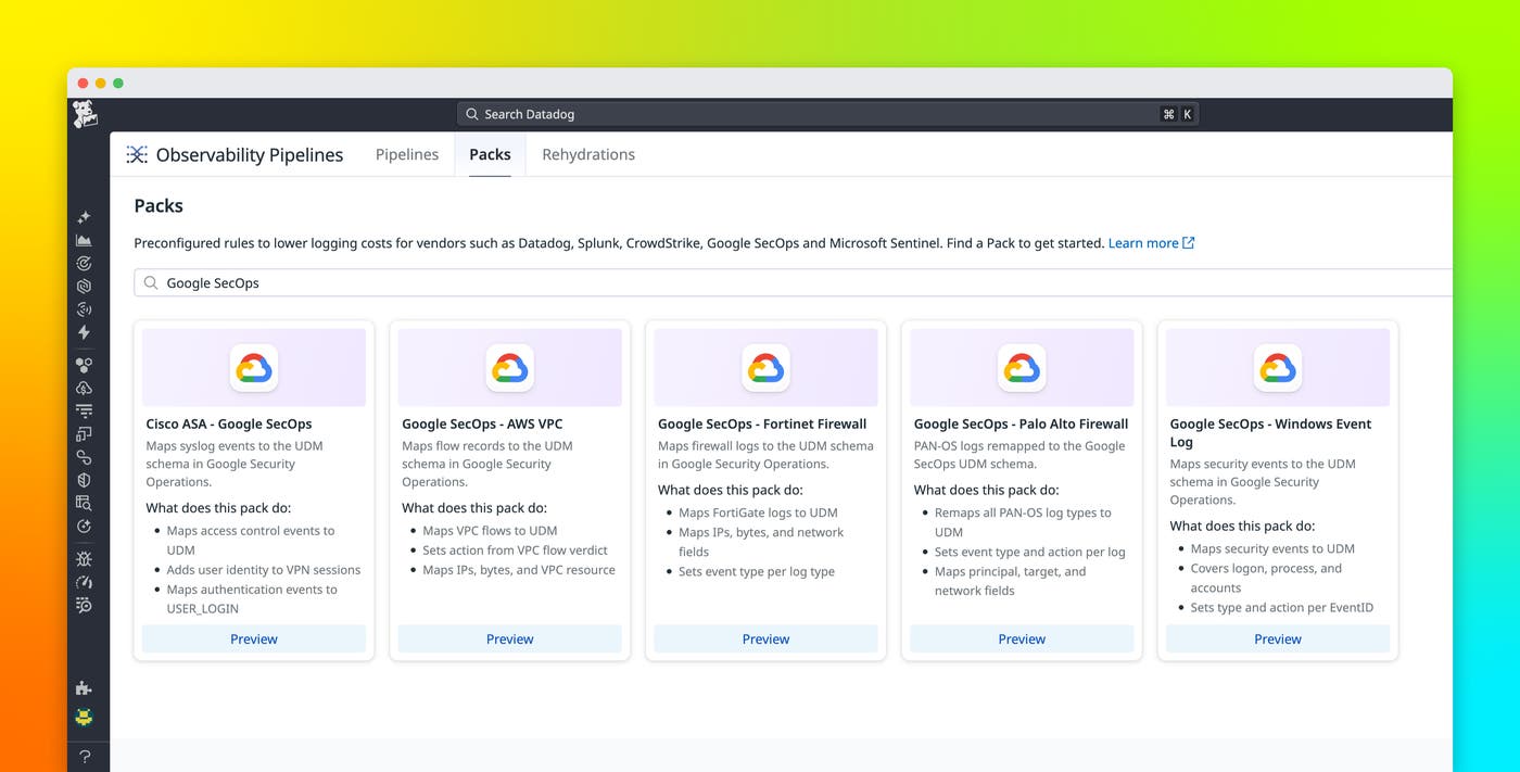Normalize security logs to Google SecOps UDM with Observability Pipelines Normalize security logs to Google SecOps UDM with Observability Pipelines