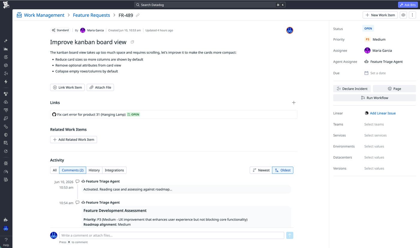 Feature-request work item with an assigned AI agent and a linked GitHub pull request. Feature-request work item with an assigned AI agent and a linked GitHub pull request.