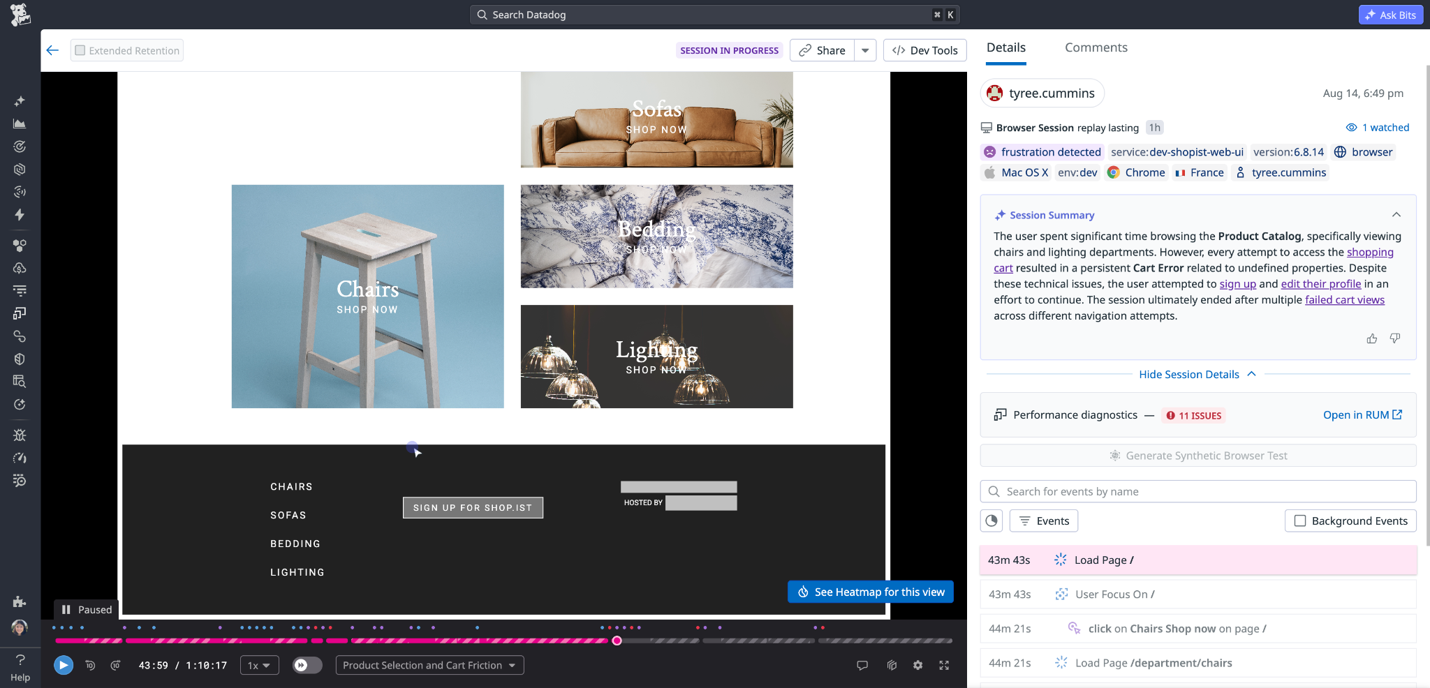 Build-time allowlisting keeps static navigation labels readable while other session replay text stays masked.