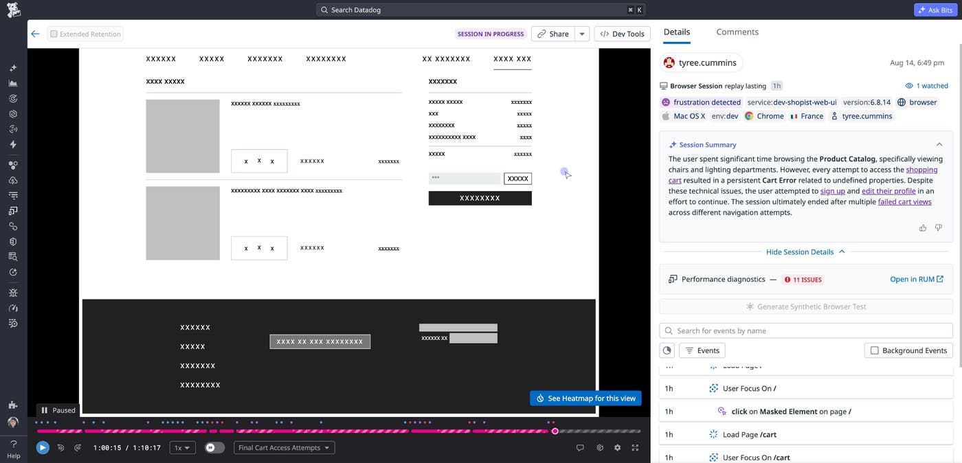 Default masking hides all checkout page labels, including static text with no sensitive data. Default masking hides all checkout page labels, including static text with no sensitive data.