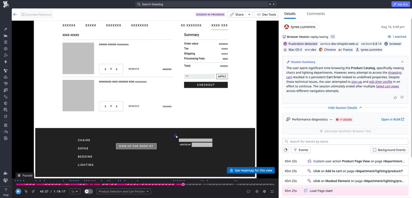 Using the allowlist setting for this hides sensitive customer data while allowing checkout labels to remain visible. Using the allowlist setting for this hides sensitive customer data while allowing checkout labels to remain visible.