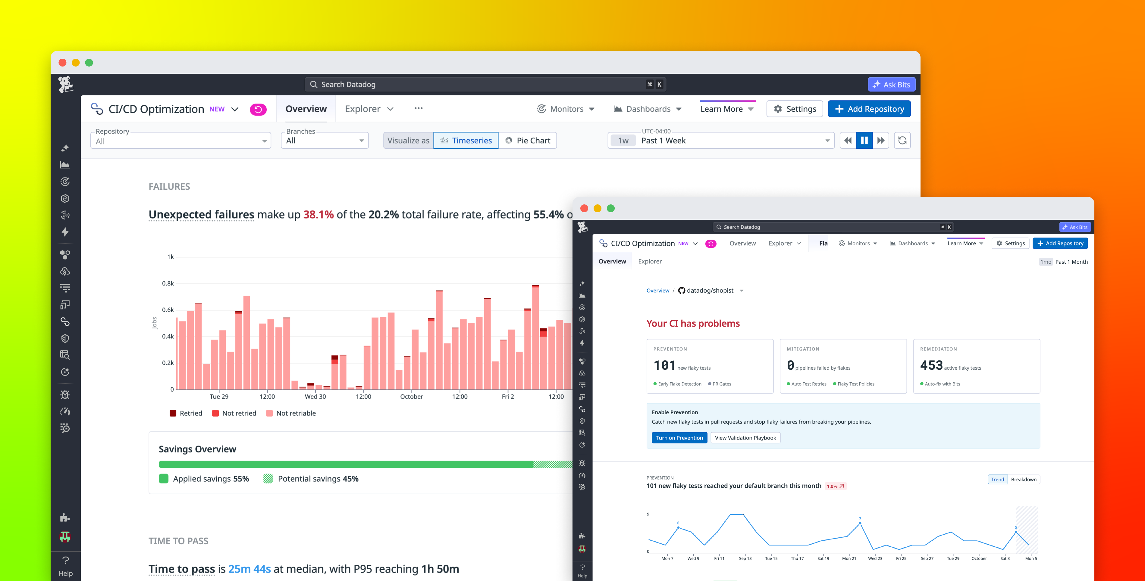Ship faster, improve reliability, and control CI costs with Datadog CI/CD Optimization
