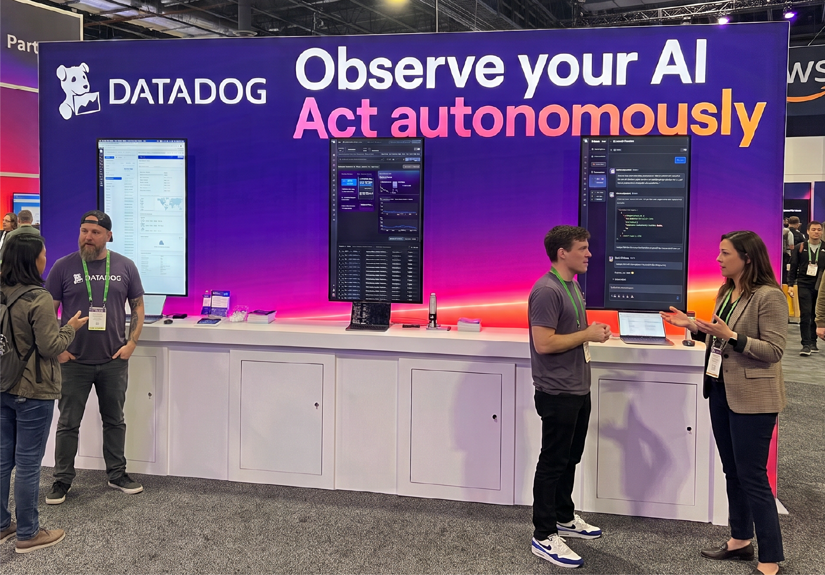 Datadog AI booth at event